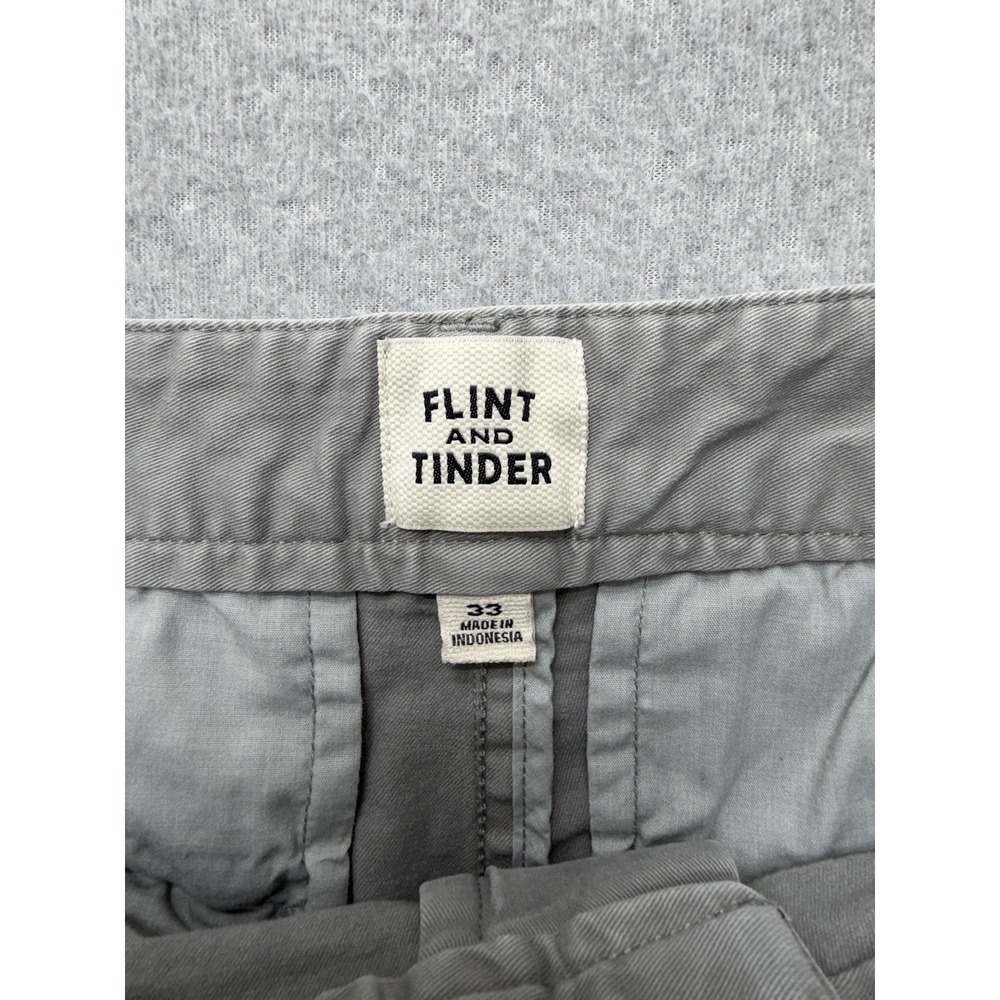 Flint And Tinder Shorts Mens 33 Gray Chino Stretch 11 Inseam Casual Summer - Picture 6 of 9